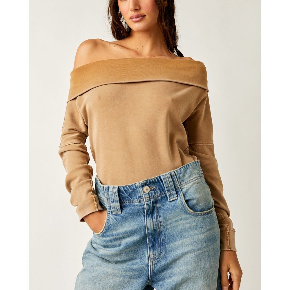 FREE PEOPLE Not The Same Tee / Iced Coffee - Picture 2 of 12